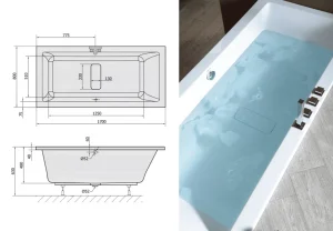 крилна вана с метална опора | baccabg.com