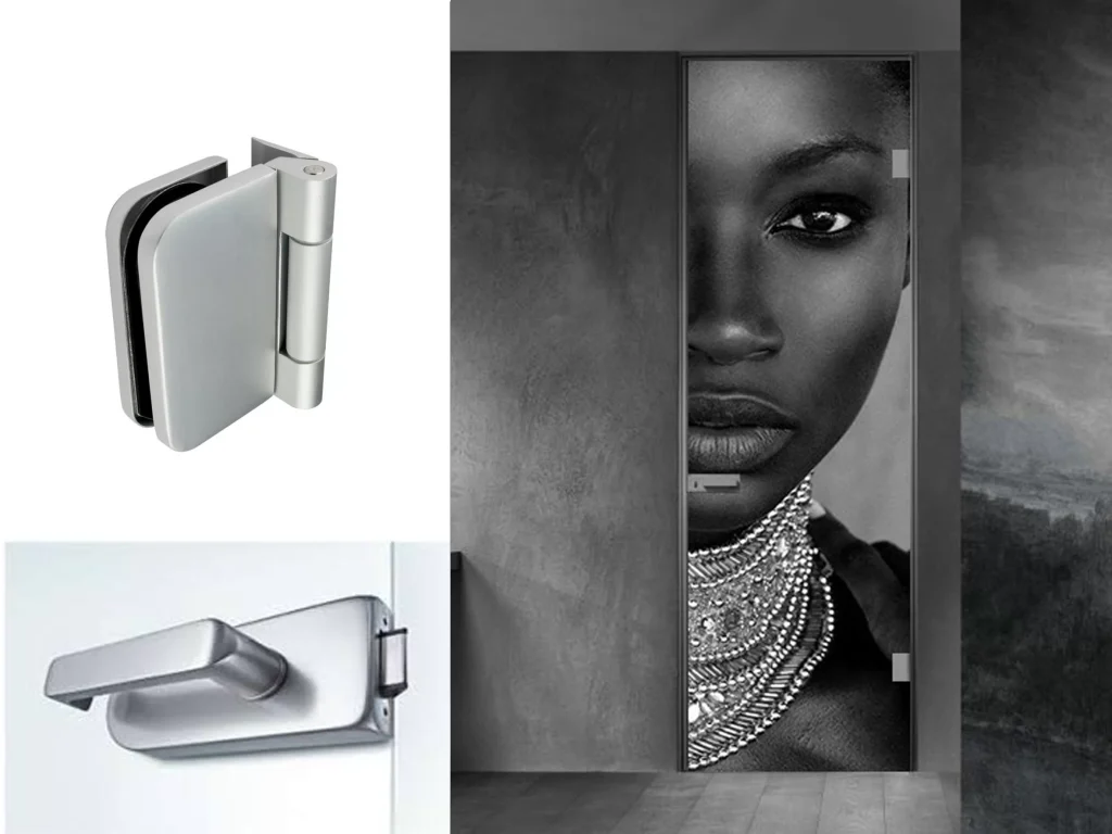 Стъклена врата с принт